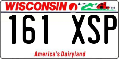 WI license plate 161XSP