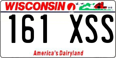 WI license plate 161XSS