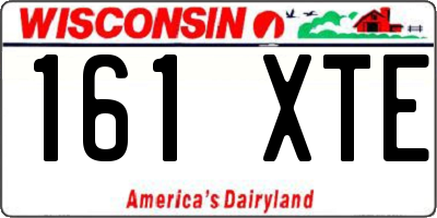 WI license plate 161XTE