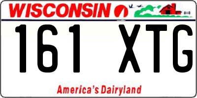 WI license plate 161XTG