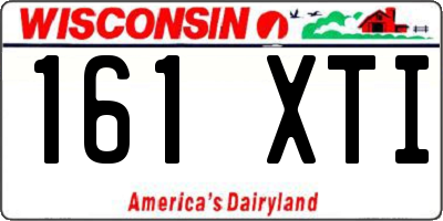 WI license plate 161XTI