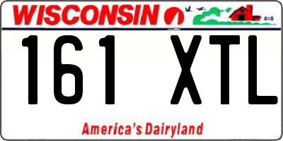WI license plate 161XTL