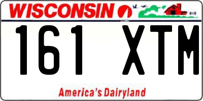 WI license plate 161XTM