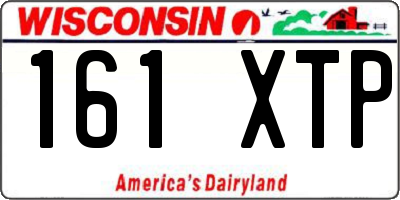 WI license plate 161XTP
