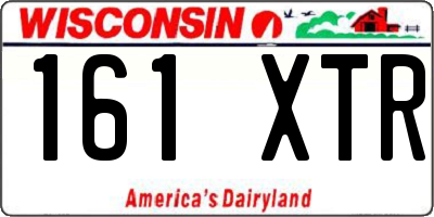 WI license plate 161XTR