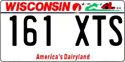 WI license plate 161XTS