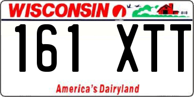 WI license plate 161XTT