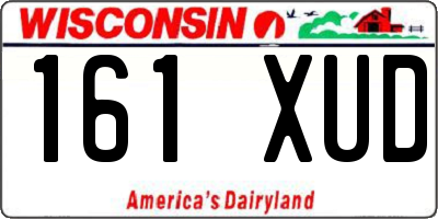 WI license plate 161XUD