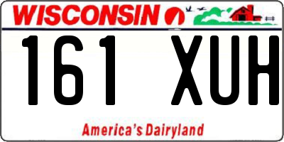 WI license plate 161XUH