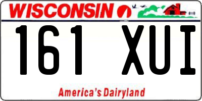 WI license plate 161XUI
