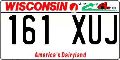 WI license plate 161XUJ