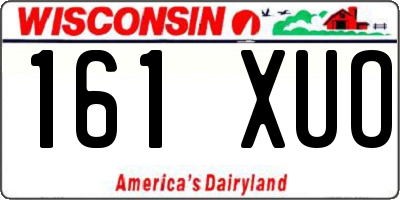 WI license plate 161XUO