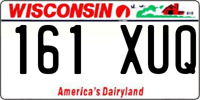 WI license plate 161XUQ
