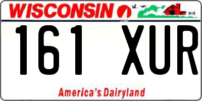 WI license plate 161XUR