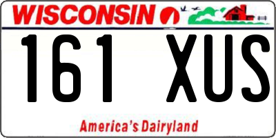 WI license plate 161XUS