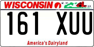 WI license plate 161XUU