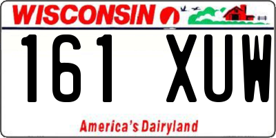 WI license plate 161XUW