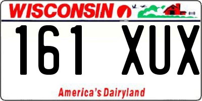 WI license plate 161XUX