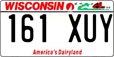 WI license plate 161XUY