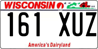 WI license plate 161XUZ