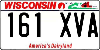WI license plate 161XVA