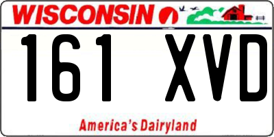 WI license plate 161XVD