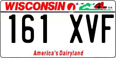 WI license plate 161XVF