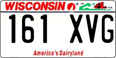 WI license plate 161XVG