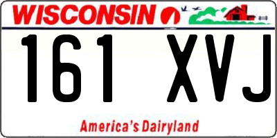 WI license plate 161XVJ