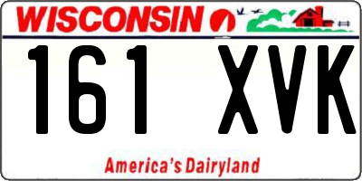 WI license plate 161XVK