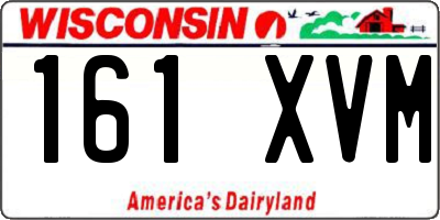 WI license plate 161XVM