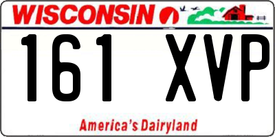 WI license plate 161XVP