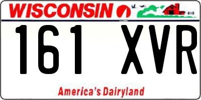 WI license plate 161XVR