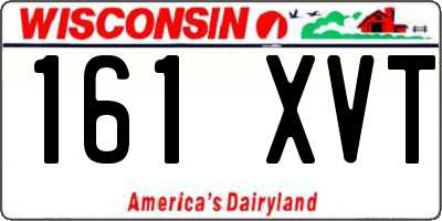 WI license plate 161XVT