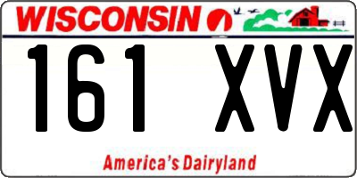 WI license plate 161XVX