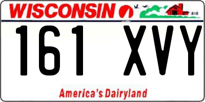 WI license plate 161XVY