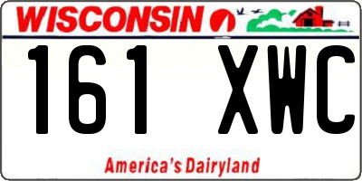 WI license plate 161XWC