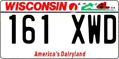 WI license plate 161XWD