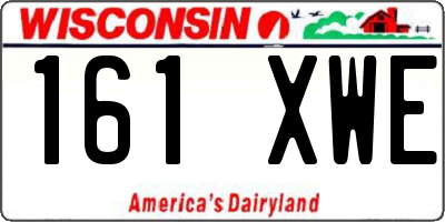 WI license plate 161XWE