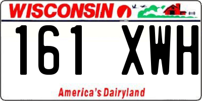 WI license plate 161XWH