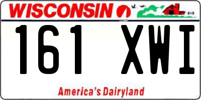 WI license plate 161XWI