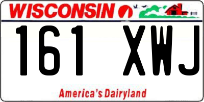 WI license plate 161XWJ