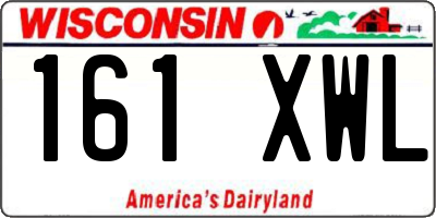 WI license plate 161XWL
