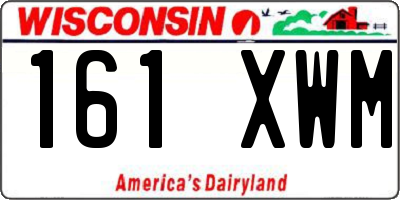WI license plate 161XWM