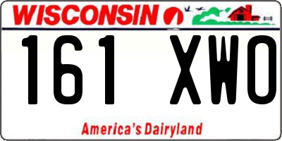 WI license plate 161XWO