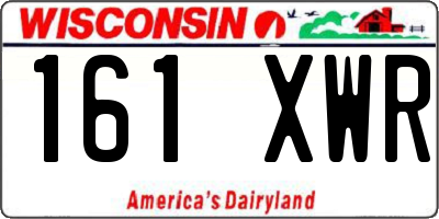 WI license plate 161XWR
