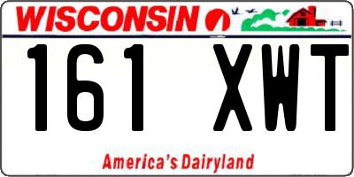 WI license plate 161XWT