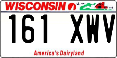 WI license plate 161XWV