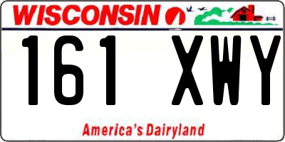WI license plate 161XWY