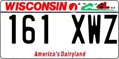 WI license plate 161XWZ